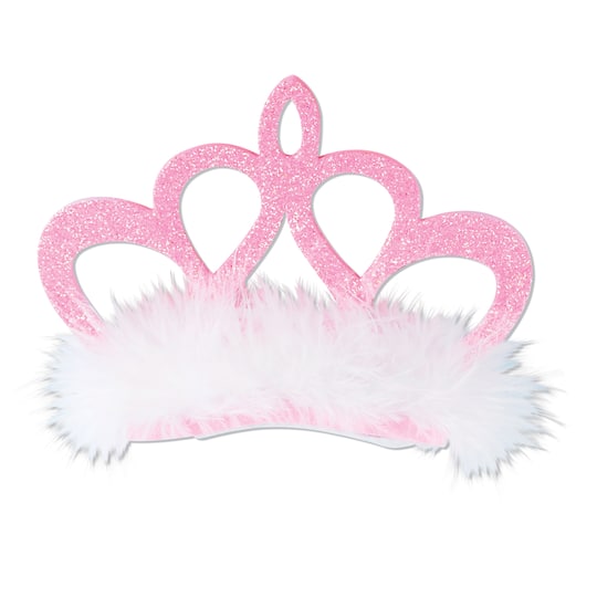 Beistle Adult Pink Crown Hair Clips, 2ct.